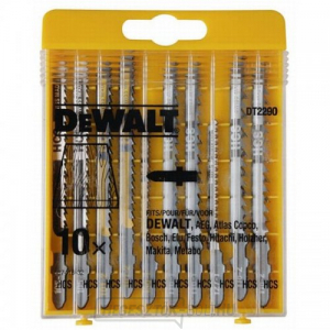 DT2290 10 darabos fűrészlapkészlet DeWALT kirakósfűrészekhez DT2290 10 darabos fűrészlapkészlet DeWALT kirakósfűrészekhez gallery main image