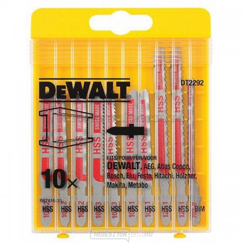 DT2292 10 részes fémfűrészlap készlet DeWALT szúrófűrészekhez