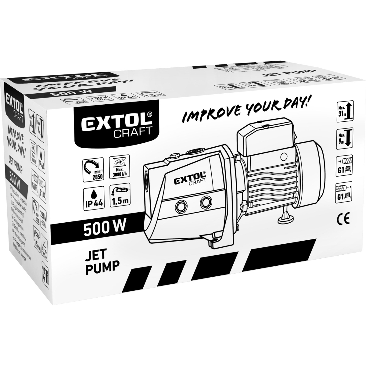 Vízpumpa Extol Craft 500W, 3080l/óra - jet Előnézet 