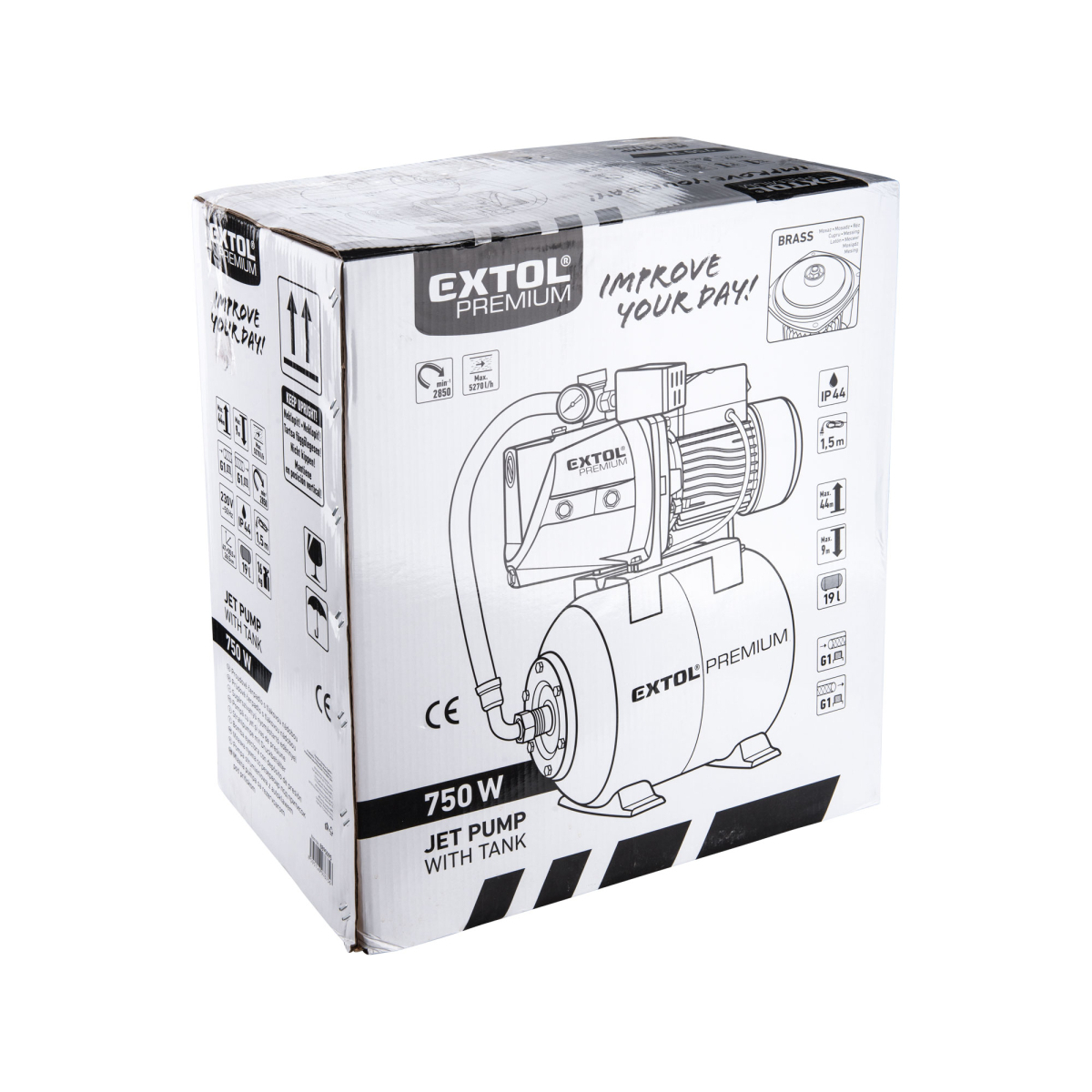Használati vízmelegítő Extol Premium 750W, 5270l/h - nyomástartó tartállyal Előnézet 