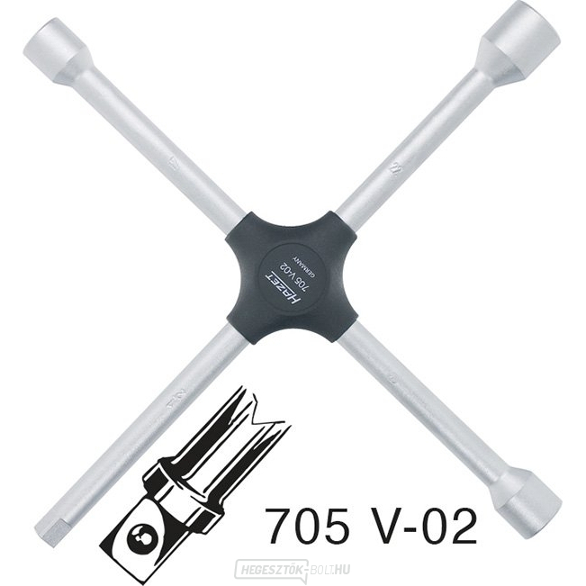 Keresztkulcs kerékanyákhoz / csavarokhoz HAZET 705 V-02 Keresztkulcs kerékanyákhoz / csavarokhoz HAZET 705 V-02 gallery main image