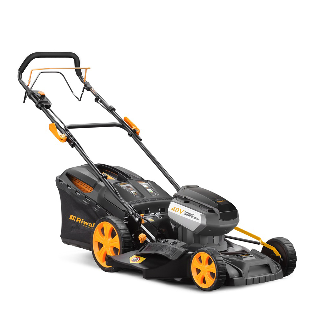 Riwall PRO RALM 4640SPi akkumulátoros 40 V-os fűnyíró 4 az 1-ben hajtással és kefe nélküli motorral