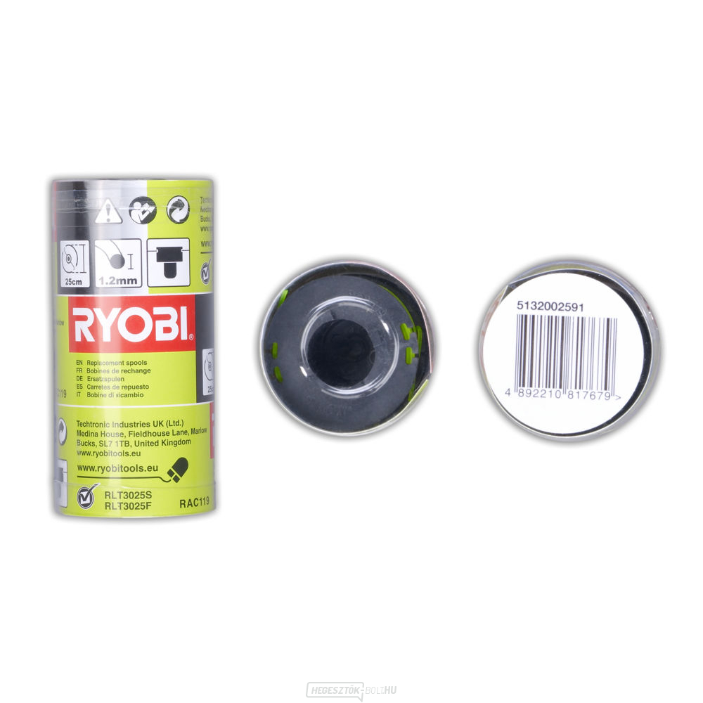 Ryobi RAC 119 3 x húrfej 1,2 mm-es húrral RLT 3025 S