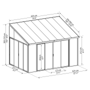 Télikert Palram Torino 3 x 4,25m szürke náhled