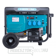 HERON 5,5kW/13HP benzinüzemű generátor, hegesztéshez, elektromos indítás, alvázzal Előnézet 