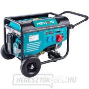 Benzinmotoros generátor HERON 15HP/6,8kW (400V), 5,5kW (230V), alvázzal Benzinmotoros generátor HERON 15HP/6,8kW (400V), 5,5kW (230V), alvázzal gallery main image