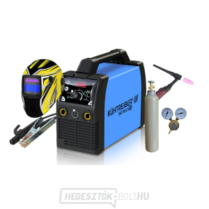 Kürtőgép KITin 150 TIG LA RS + kábelek 25/3m + sisak + TIG pisztoly + szelep + teli ARGON palack  Kürtőgép KITin 150 TIG LA RS + kábelek 25/3m + sisak + TIG pisztoly + szelep + teli ARGON palack  gallery main image