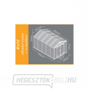 Kerti ház Palram tetőablak 8x8 barna náhled