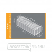 Kerti ház Palram tetőablak 8x8 szürke náhled