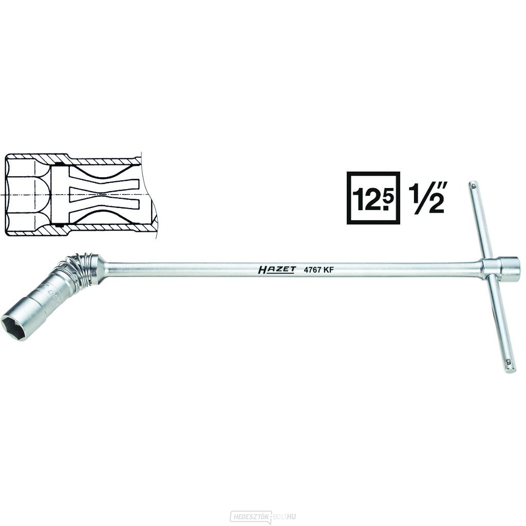 Gyertyakulcskulcs dugókulccsal 16 mm-es gyertyákhoz HAZET 4767 AKF Gyertyakulcskulcs dugókulccsal 16 mm-es gyertyákhoz HAZET 4767 AKF gallery main image