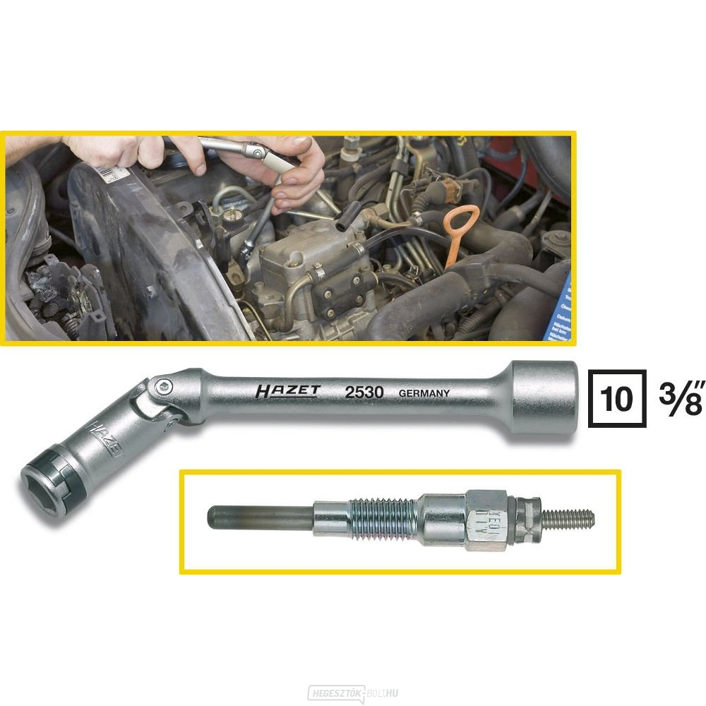 Gyújtógyertyákhoz való dugasz 10 mm HAZET 2530 Gyújtógyertyákhoz való dugasz 10 mm HAZET 2530 gallery main image