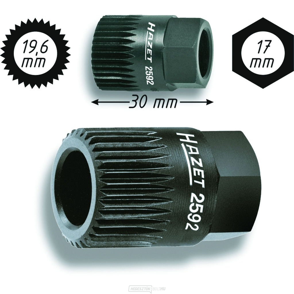 Adapter a generátor csigakerekek felszereléséhez és leszereléséhez HAZET 2592 Adapter a generátor csigakerekek felszereléséhez és leszereléséhez HAZET 2592 gallery main image