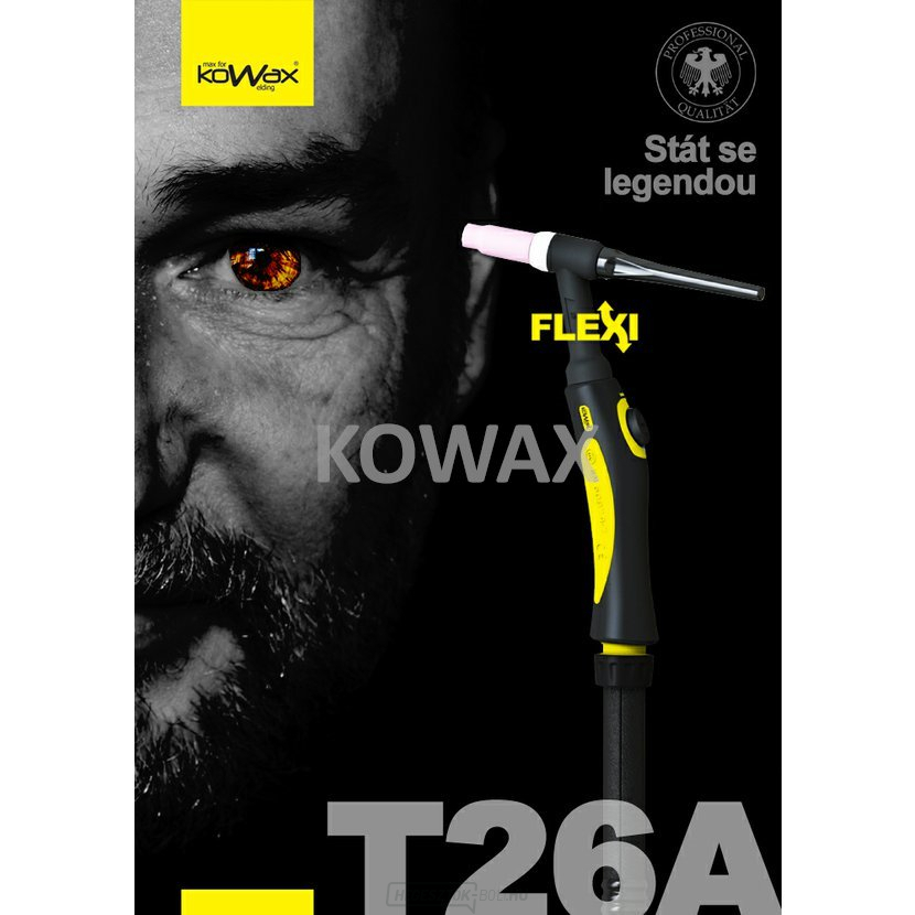 KOWAX® FLEXI T26A fáklya, 4m Kézi TIG fáklya