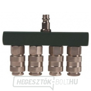 levegőelosztó gyorscsatlakozókkal, 4 szeleppel gallery main image