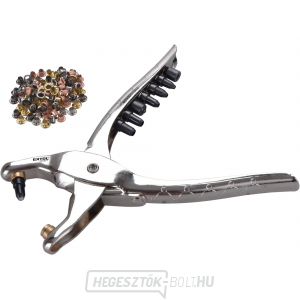 Lyukasztó fogókészlet 100 db szemlyukkal, ∅2,5-5mm Lyukasztó fogókészlet 100 db szemlyukkal, ∅2,5-5mm gallery main image