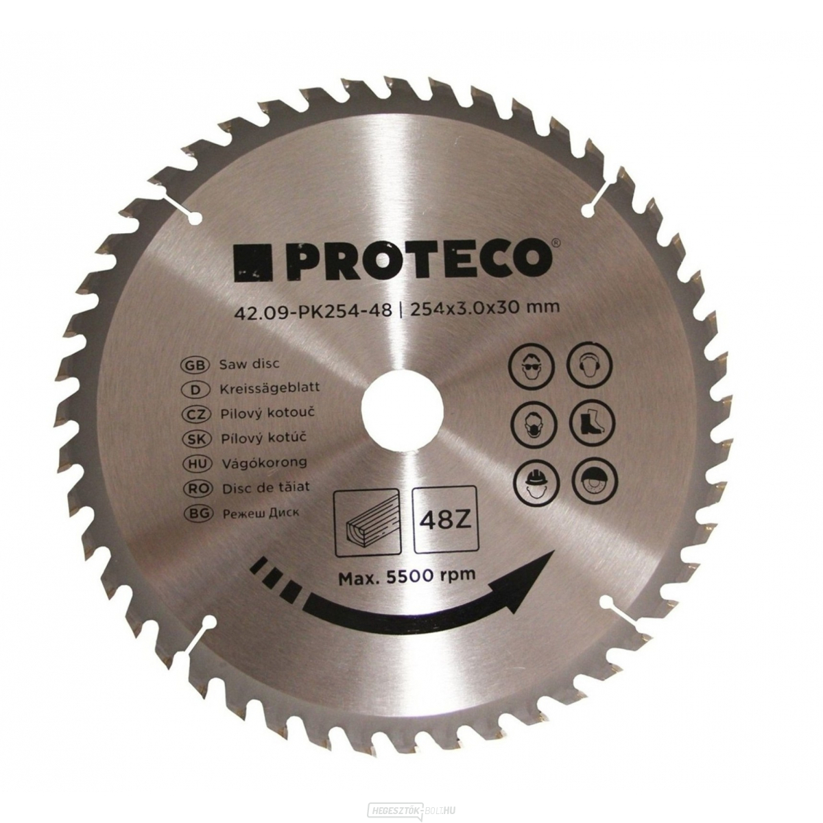 Fűrészlap SK 254x3.0x30 48z redukció 30/20 mm