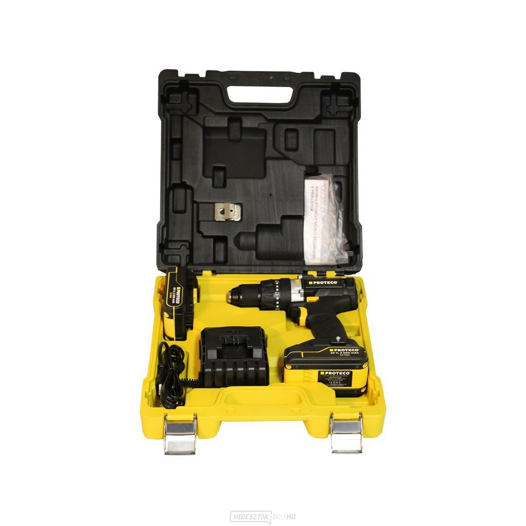 Akkumulátoros ütvefúró 2-13mm 20V, 2 akkumulátorral