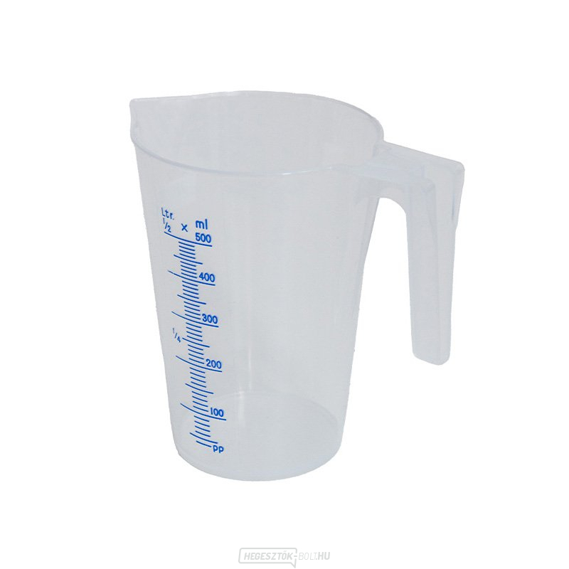 0,5 l átlátszó polipropilén mérőpohár