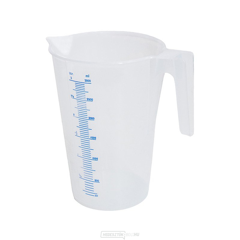 Átlátszó polipropilén mérőedény 3 l Átlátszó polipropilén mérőedény 3 l gallery main image