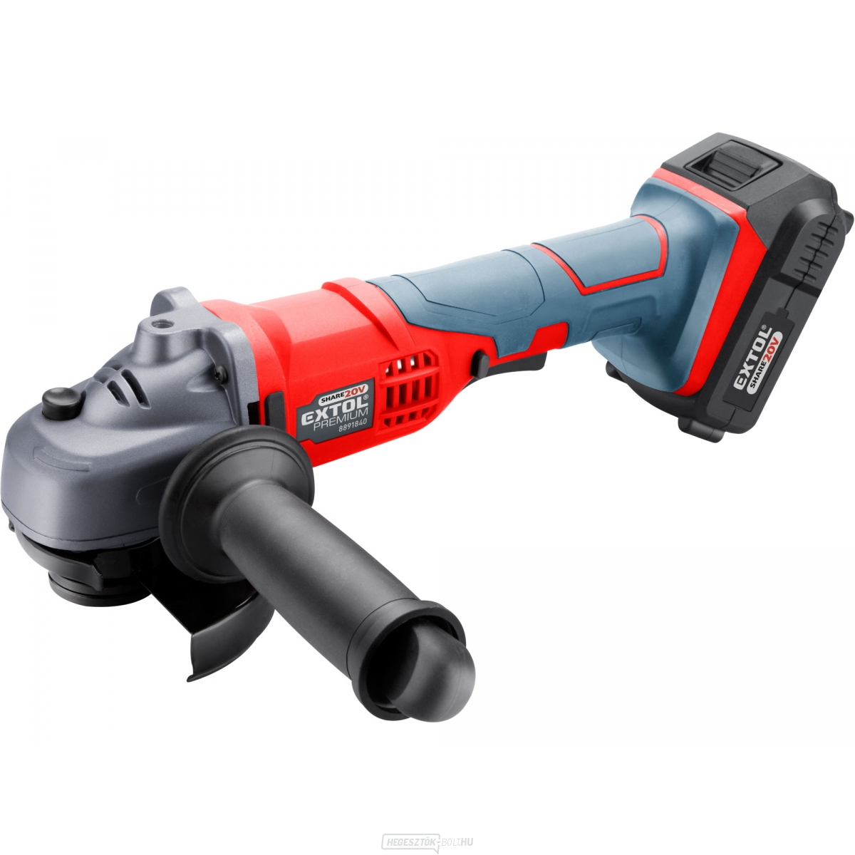 Akkus sarokcsiszoló 115mm EXTOL PREMIUM, SHARE20V, 20V Li-ion, 2000mAh