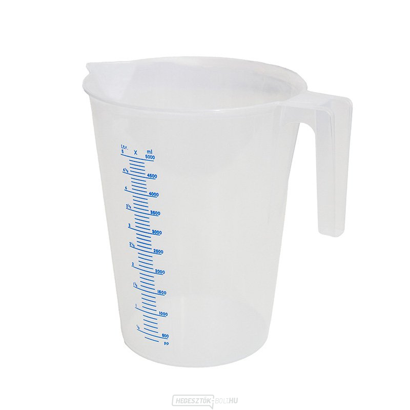 Átlátszó polipropilén mérőpohár 5 l