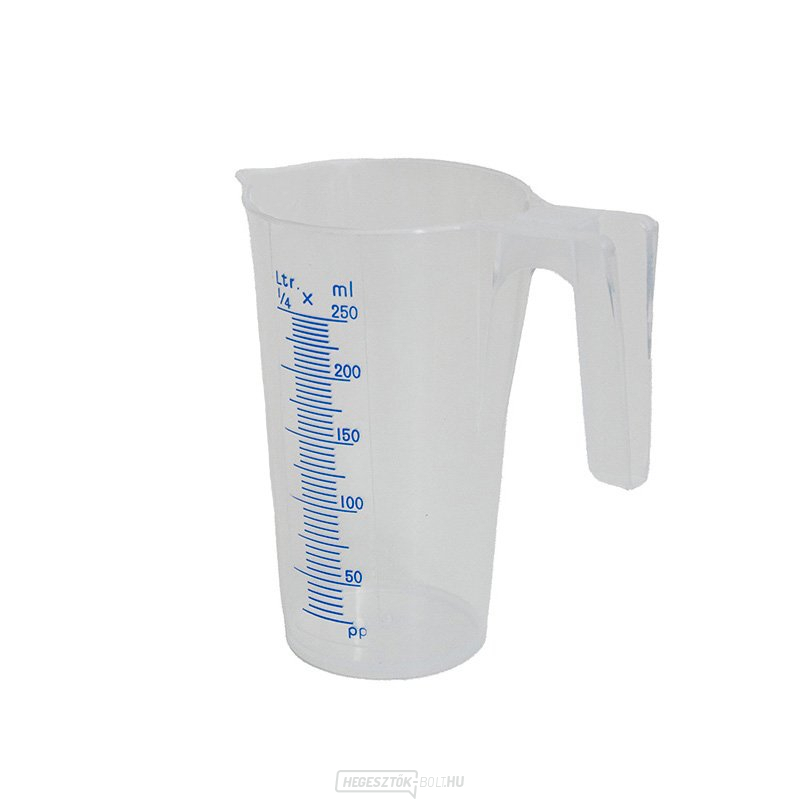 0,25 l átlátszó polipropilén mérőpohár