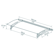 Palram Aquila 1500 bejárati előtető Előnézet 
