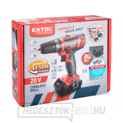 Akkus fúrócsavarozó EXTOL SHARE20V, 20V Li-ion, akkumulátor és töltő nélkül náhled