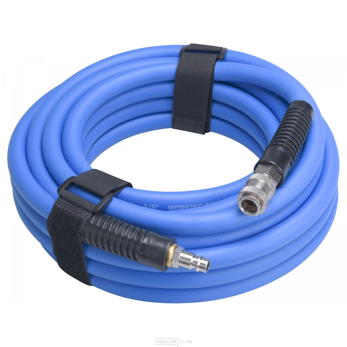 Légtömlő, gumi, 1/4" gyorscsatlakozó, 3/8" (9/15mm), 10m