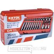 Torx dugókulcs és bit készlet 35db, 1/4