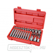 Torx dugókulcs és bit készlet 35db, 1/4