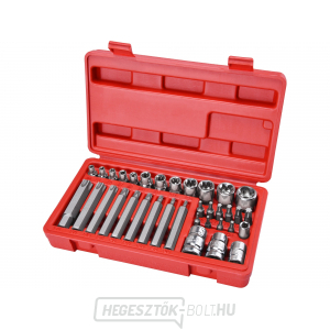 Torx dugókulcs és bit készlet 35db, 1/4