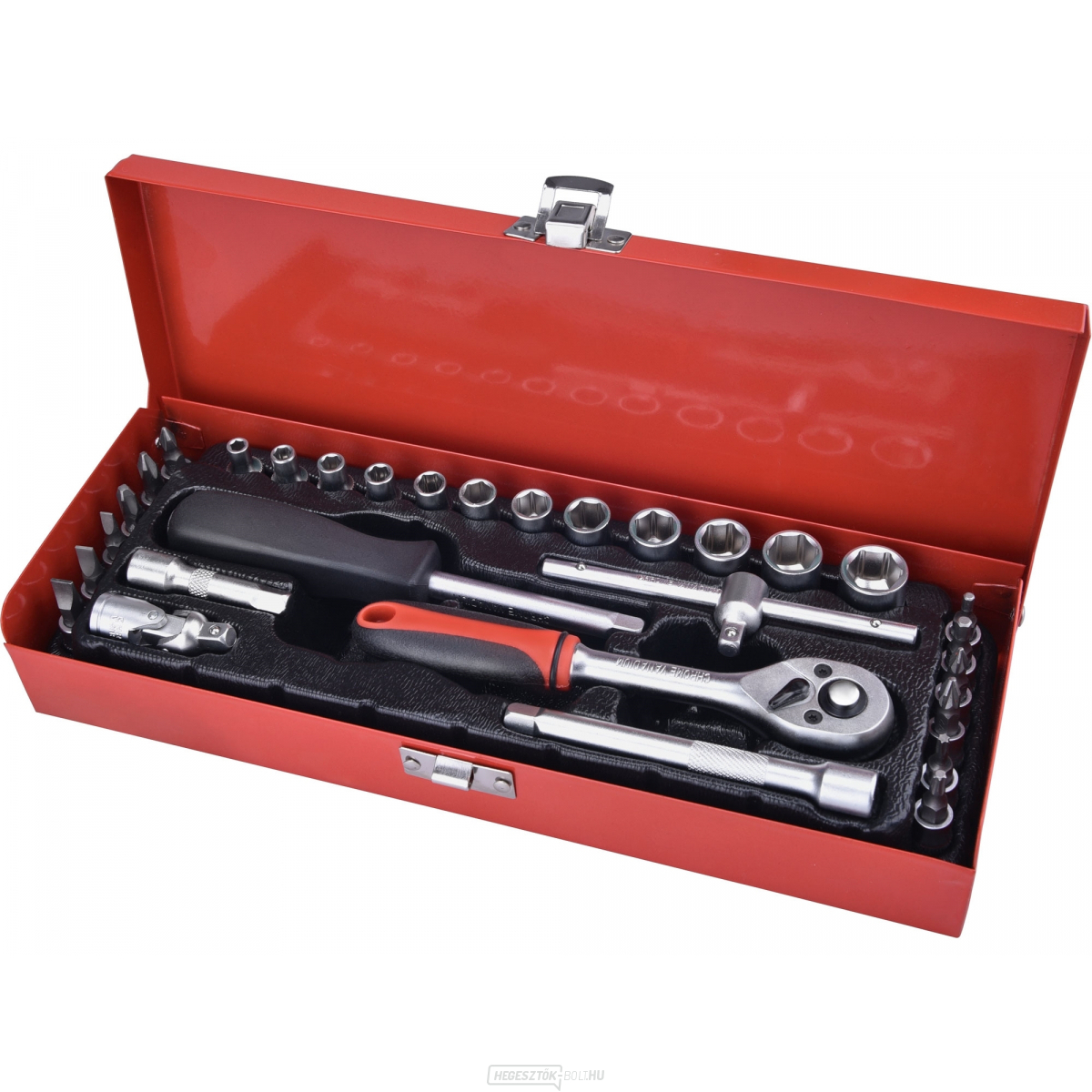 Csatlakozóaljzat, készlet 30db, CrV, 1/4 Csatlakozóaljzat, készlet 30db, CrV, 1/4