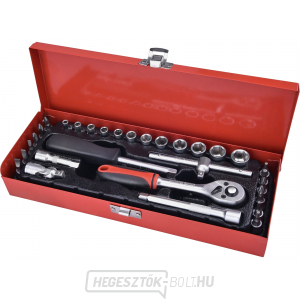 Csatlakozóaljzat, készlet 30db, CrV, 1/4 Csatlakozóaljzat, készlet 30db, CrV, 1/4