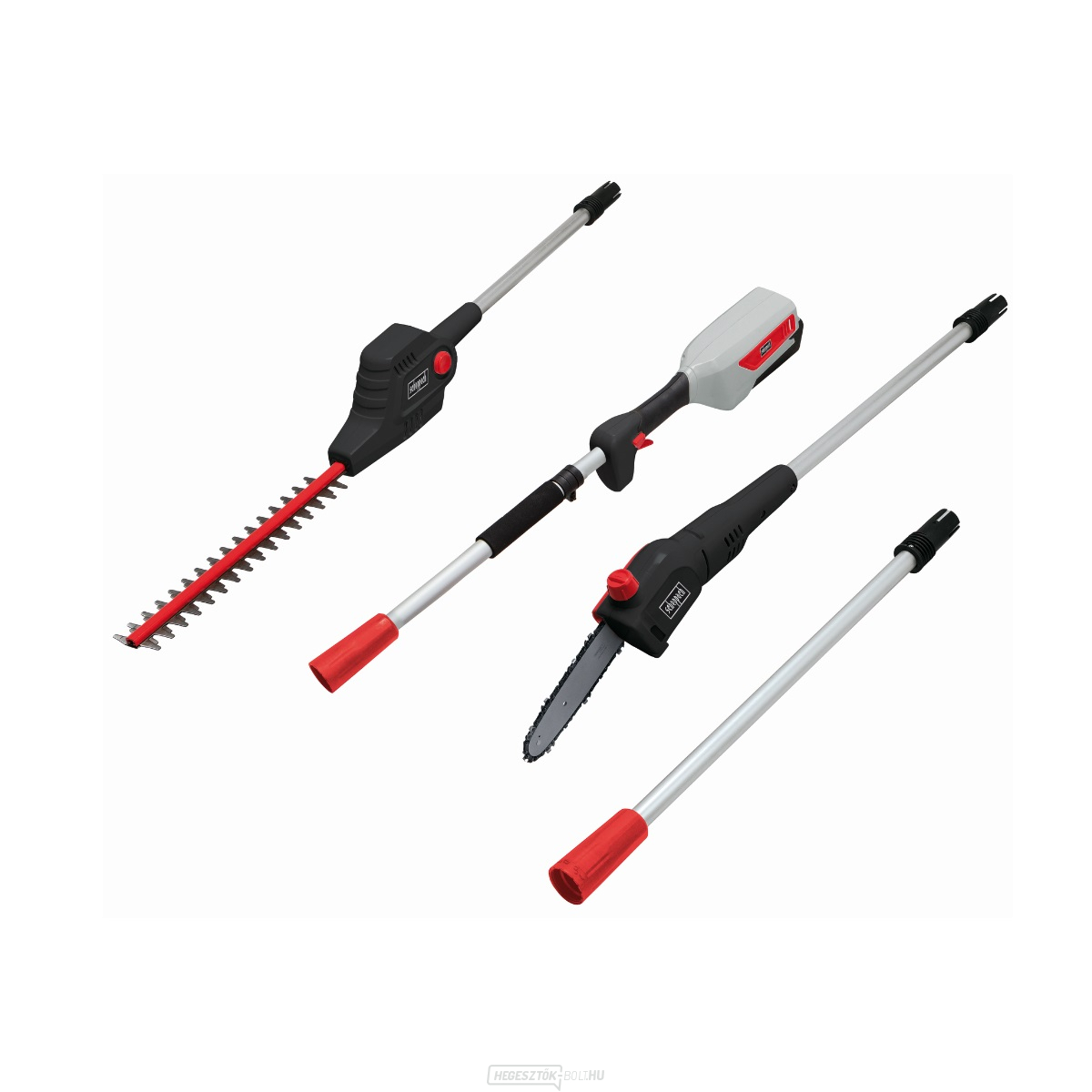 Scheppach BPT700-40Li hosszú nyúlású sövénynyíró és metszőfűrész készlet 40 V