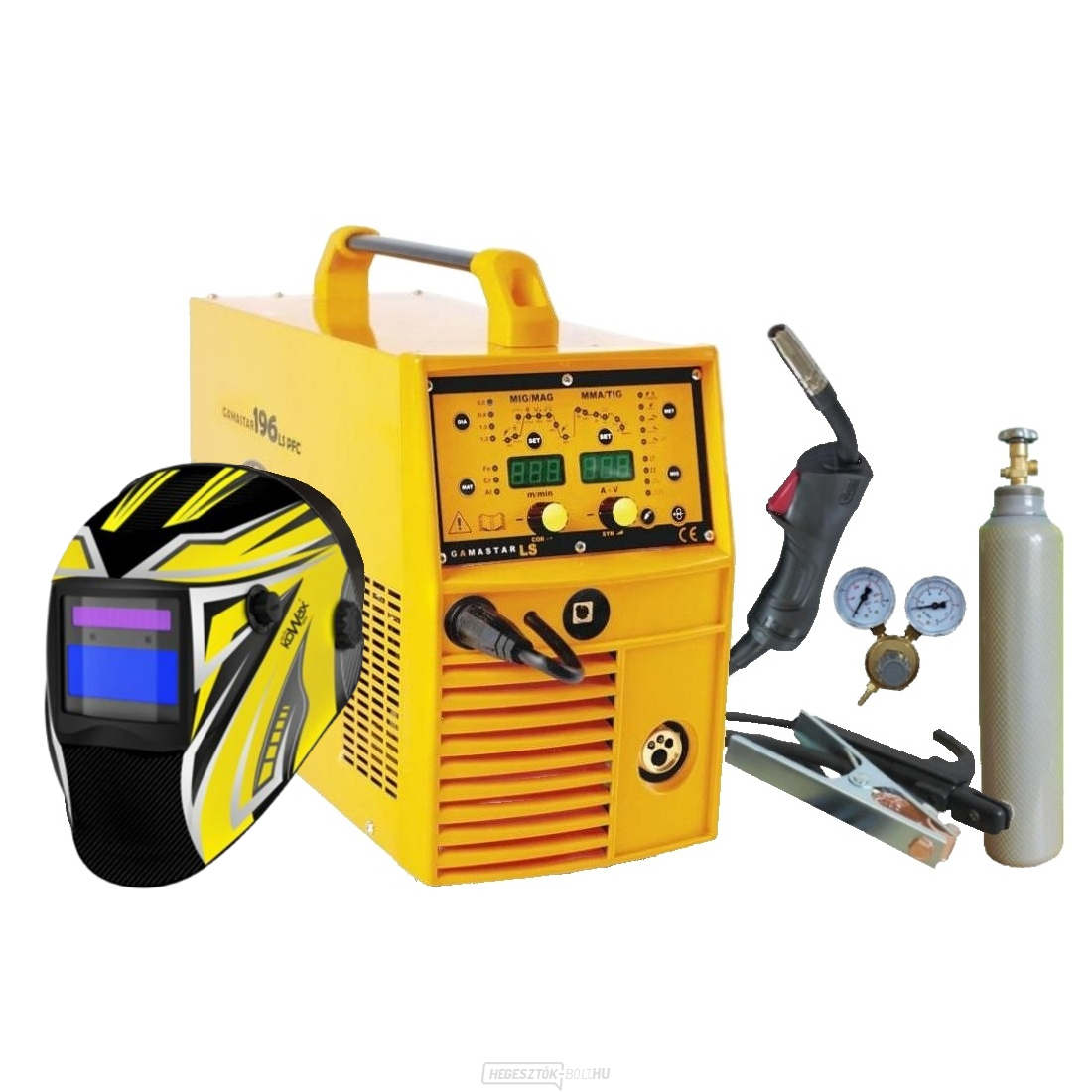 GAMASTAR 196LS PFC + 4m-es fáklya + 25/3m-es kábelek + szelep + kupak + teli CO2 palack