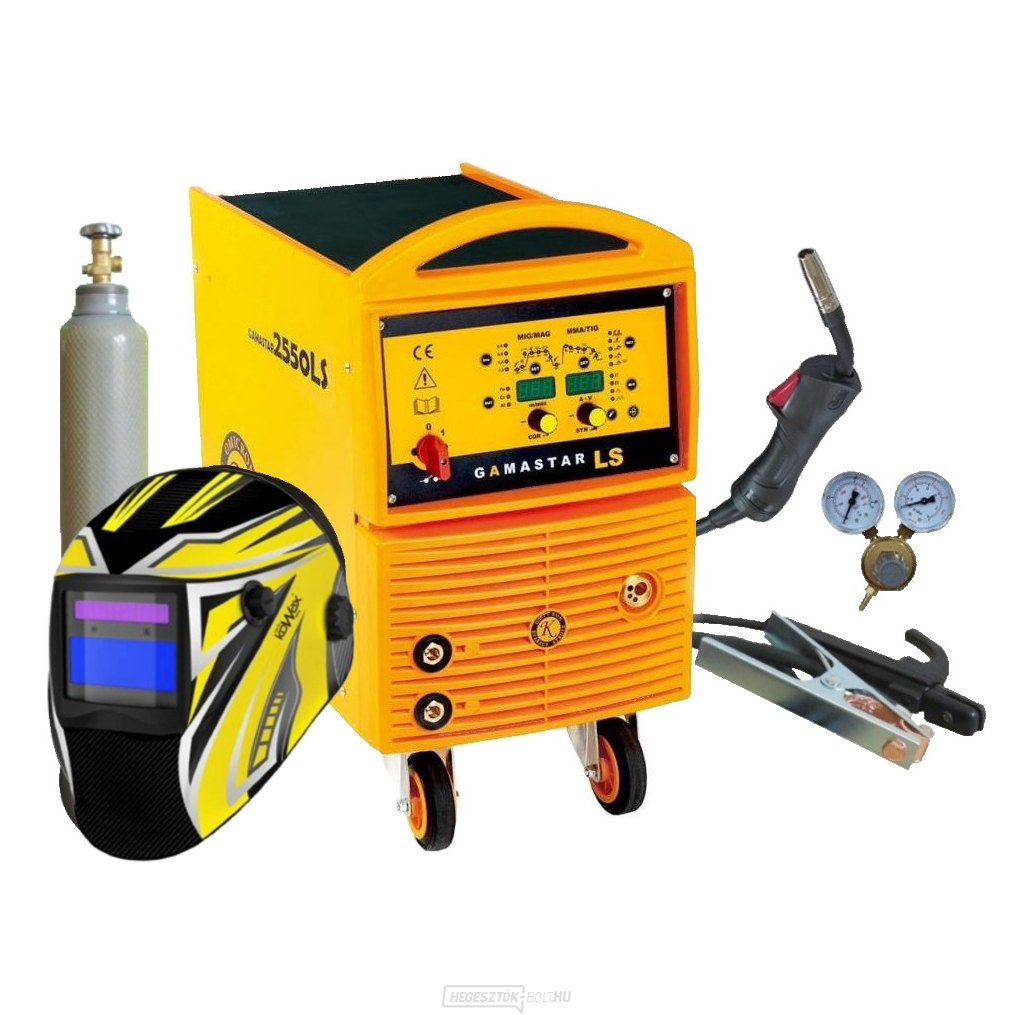 Gamastar 2550LS SYNERGIE 4 görgős + 4m-es fáklya + 25/3m-es kábelek + szelep + sisak + teli CO2 palack