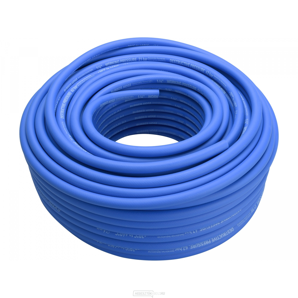 Légtömlő, gumi, 1/4" (6/12mm), 50m