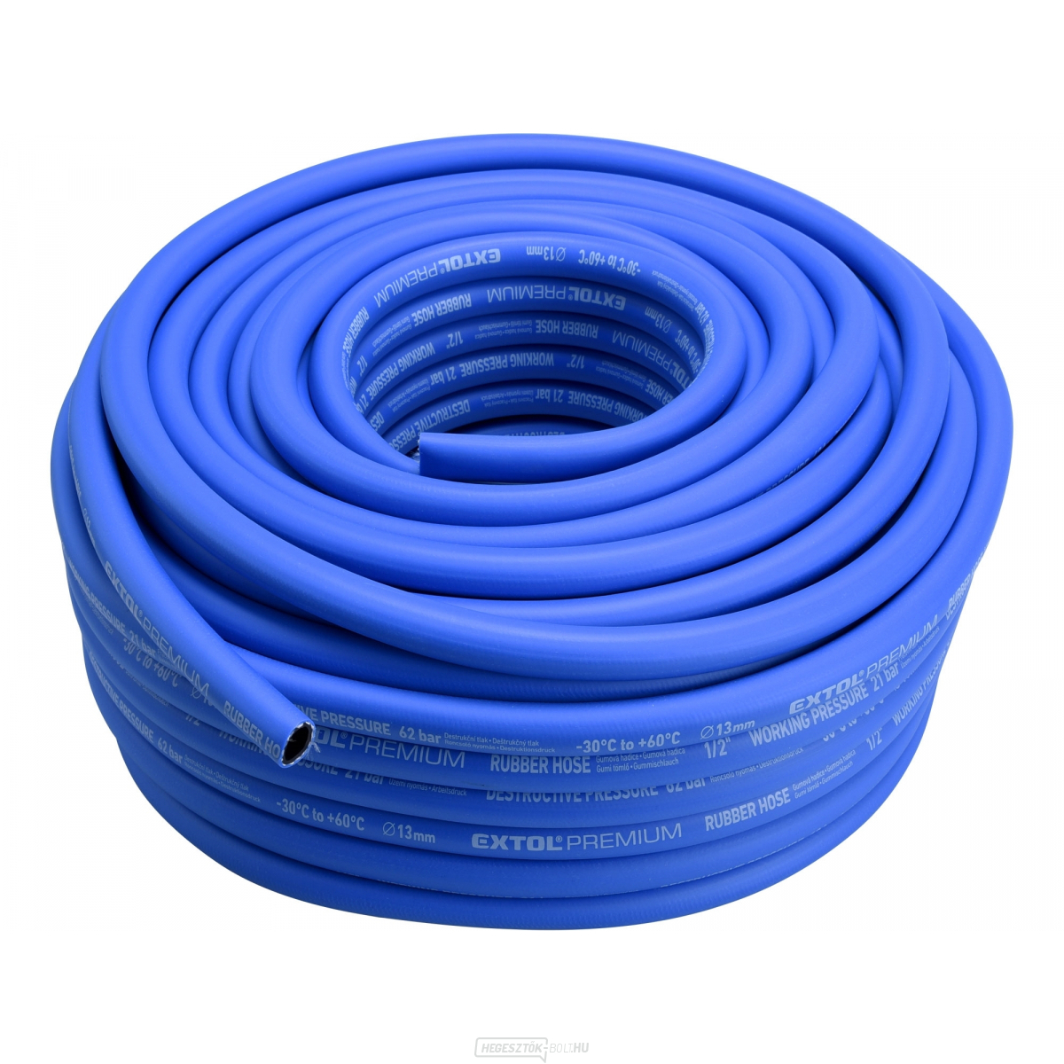 Légtömlő, gumi, 1/2" (13/19mm), 50m