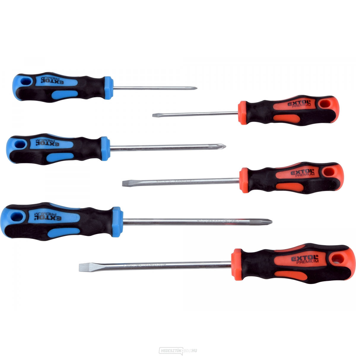 Csavarhúzó készlet 6db, 3x(-),3x(PH), CrV Csavarhúzó készlet 6db, 3x(-),3x(PH), CrV gallery main image
