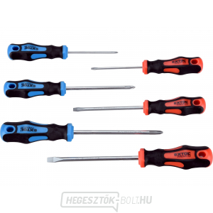 Csavarhúzó készlet 6db, 3x(-),3x(PH), CrV Csavarhúzó készlet 6db, 3x(-),3x(PH), CrV gallery main image