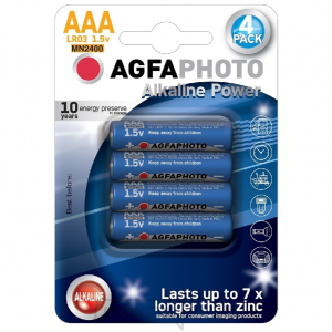 AgfaPhoto Power lúgos elemek LR03/AAA, buborékcsomagolás 4db