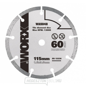 WA5048 - 115 x 9,5 gyémántkerék WU427, Worxsaw XL-hez WA5048 - 115 x 9,5 gyémántkerék WU427, Worxsaw XL-hez gallery main image