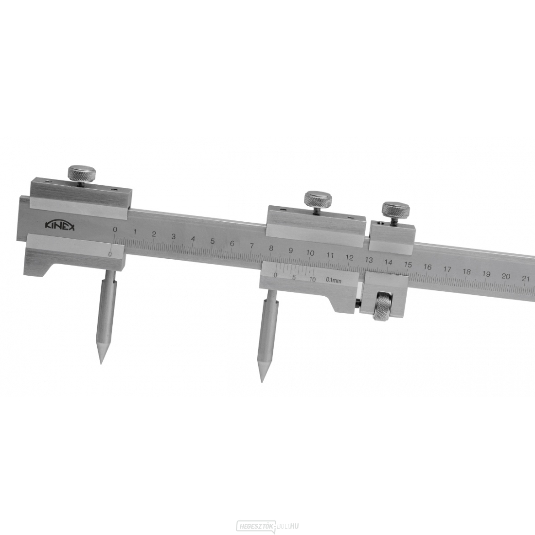 Lapos tégely mm-es osztással és finombeállítással KINEX 1000/0,1mm, DIN 862