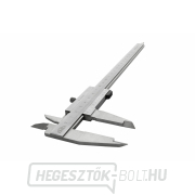 Féknyereg mélységmérővel KINEX 150 mm, 0,02 mm, rögzítőcsavar, párhuzamos vezető, monoblokk, CSÚCS MINŐSÉG, DIN 862 gallery main image