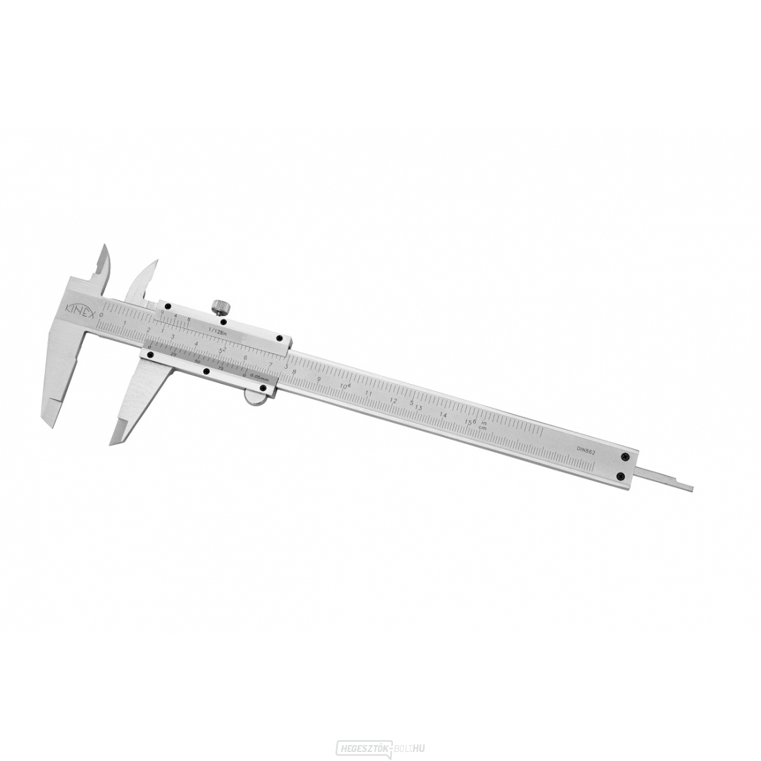 Féknyereg KINEX 150 mm, 0,05 mm, rögzítőcsavar, mm+inch, ČSN 25 1238, DIN 862