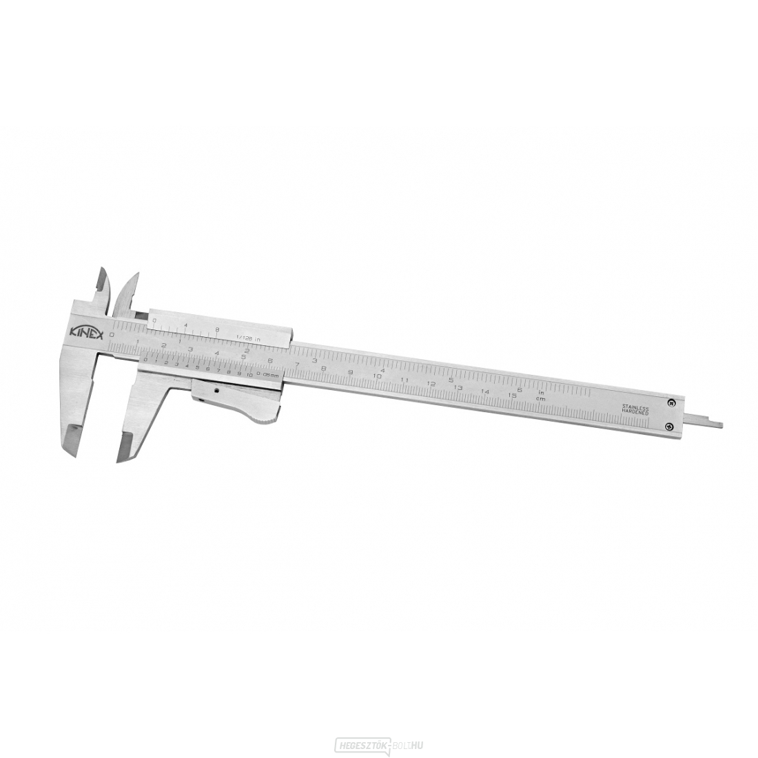 Féknyereg KINEX 150 mm, 0,05 mm, gombbal zárható, mm+inch, monoblokk, ČSN 25 1238, DIN 862