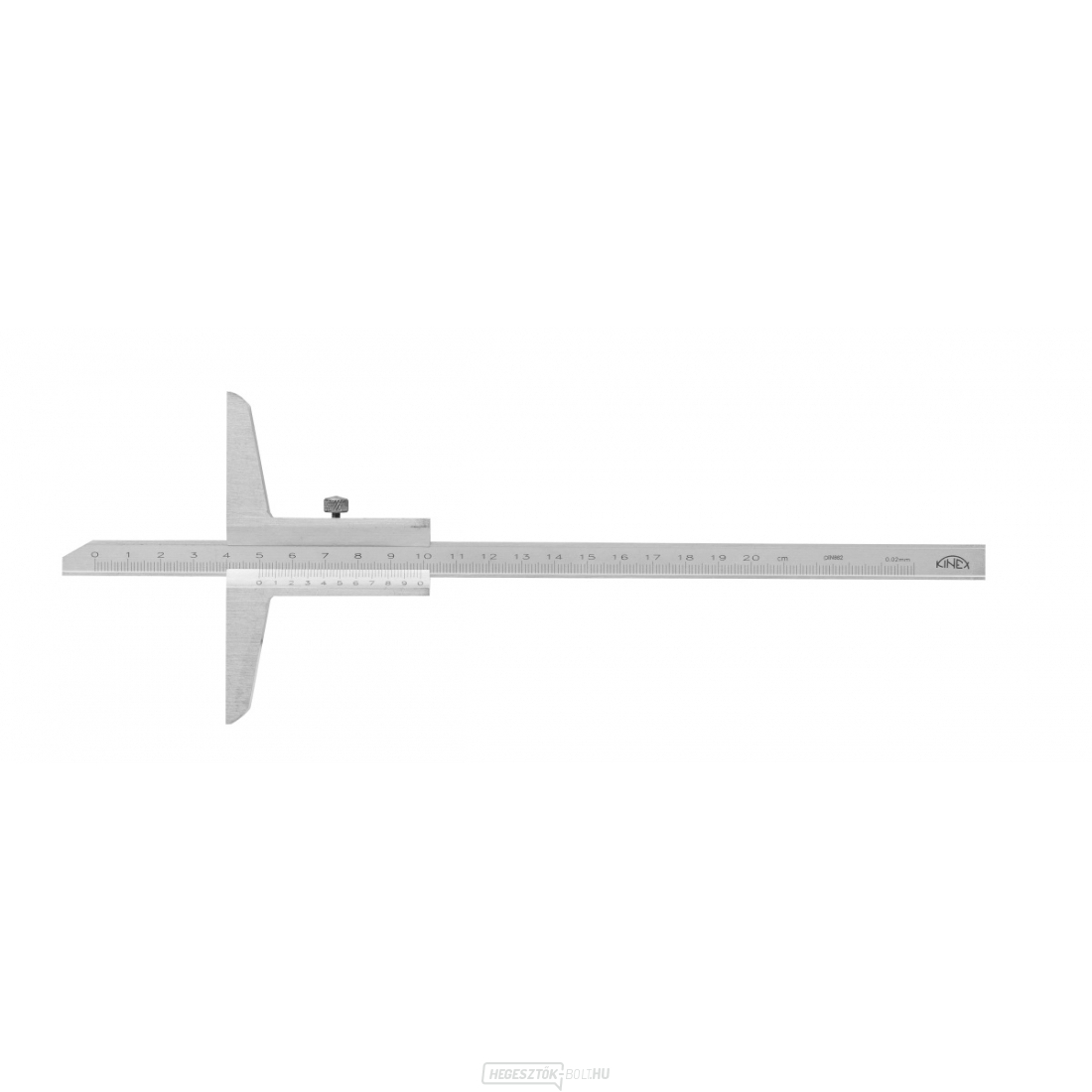 Mélységmérő orr nélkül KINEX 200 mm, 0,02 mm, ČSN 25 1280, DIN 862
