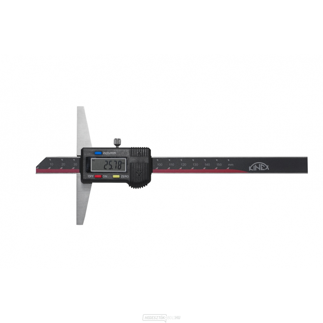 Digitális mélységmérő orr nélkül KINEX 150 mm, 0,01, DIN 862