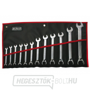 12 darabos kulcskészlet 15°-kal eltolt kapcsolókarral, ISO1711-1, vinyl tokban gallery main image